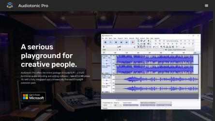 Screenshot 1 Audiotonic Pro Editor and Recorder windows