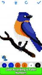Image 12 Birds Color by Number: Pixel Art, Sandbox Coloring Book windows
