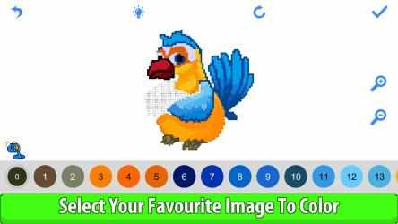 Image 2 Birds Color by Number: Pixel Art, Sandbox Coloring Book windows