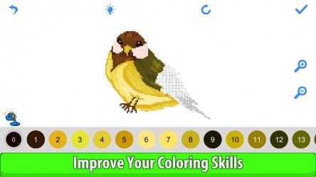 Image 5 Birds Color by Number: Pixel Art, Sandbox Coloring Book windows