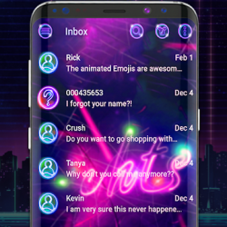 Screenshot 1 Chat de color neón para SMS android