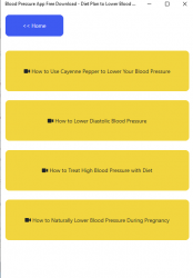 Capture 4 Blood Pressure App Free Download - Diet Plan to Lower Blood Pressure windows