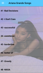 Screenshot 7 Ariana Grande Songs Offline (51 songs) android