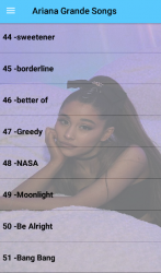 Captura de Pantalla 8 Ariana Grande Songs Offline (51 songs) android