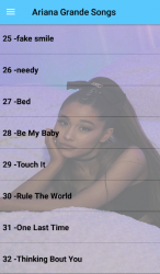 Captura de Pantalla 5 Ariana Grande Songs Offline (51 songs) android