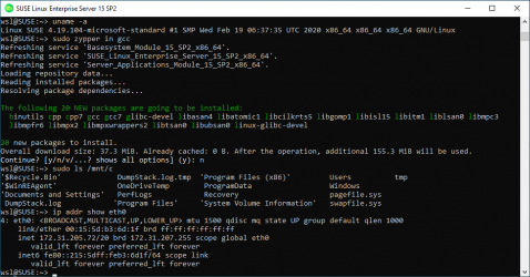 Screenshot 1 SUSE Linux Enterprise Server 15 SP2 windows