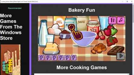 Capture 3 Cooking Games: Baking Baked Apples and Tomato Quiche With Emma windows