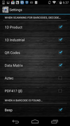 Capture 5 Escáner de código de barras QR android