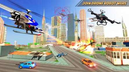 Captura de Pantalla 7 Drone Robot car transforming war games android