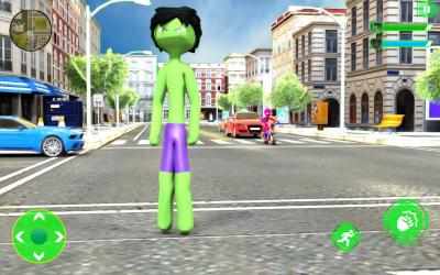Screenshot 7 Verde Monstruo Stickman Soga Héro Delito Simulador android