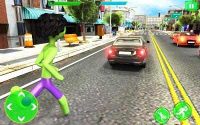 Screenshot 8 Verde Monstruo Stickman Soga Héro Delito Simulador android