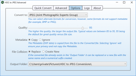Image 4 HEIC to JPEG Advanced (FREE) windows