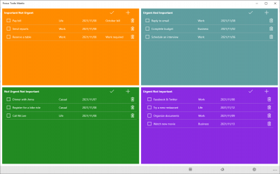 Captura de Pantalla 4 Focus Todo Matrix - Four-quadrant based task manager windows