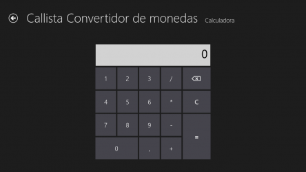 Screenshot 5 Callista Convertidor de monedas windows