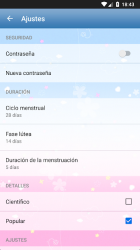 Captura de Pantalla 6 Menstrual calendario - período tracker en español android