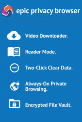 Screenshot 9 Epic Privacy Browser Ad Block, Almacén, VPN Gratis android