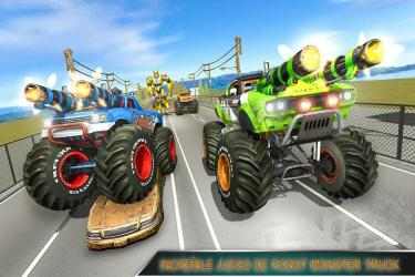 Captura de Pantalla 6 Juegos  Monster Truck Racing: Transform Robot game android