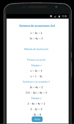 Captura de Pantalla 5 Sistema de Ecuaciones 2x2 android