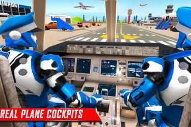 Imágen 5 Robot avión piloto simulador - juegos de aviones android