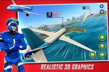 Captura de Pantalla 4 Robot avión piloto simulador - juegos de aviones android