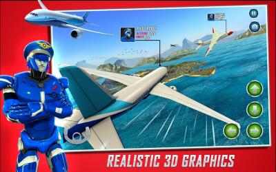 Captura de Pantalla 9 Robot avión piloto simulador - juegos de aviones android