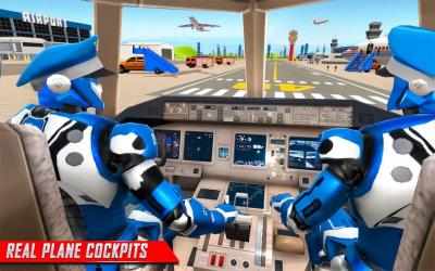 Captura de Pantalla 10 Robot avión piloto simulador - juegos de aviones android