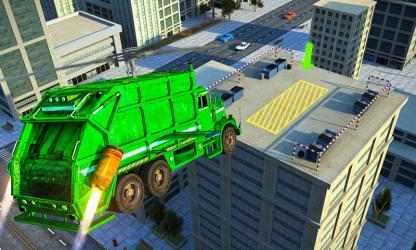 Captura de Pantalla 2 Camión de basura volador, simulador de conducción android