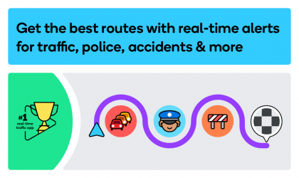 Screenshot 2 Waze - GPS, Cartes, Trafic & Navigation temps réel android