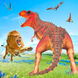 Screenshot 1 león vs dinosaurio simulador de batalla de animale android