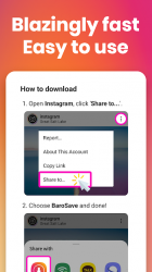 Screenshot 4 Video Downloader for Instagram: BaroSave, Repost android