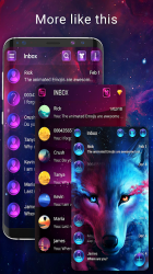 Captura de Pantalla 4 Tema de neón led SMS Messenger android