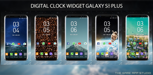 Captura de Pantalla 2 Reloj digital Galaxy S8 Plus android