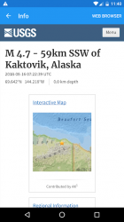 Captura de Pantalla 5 Terremoto + Alertas, Mapa y Info android