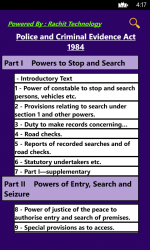 Screenshot 1 Police and Criminal Evidence Act 1984 windows
