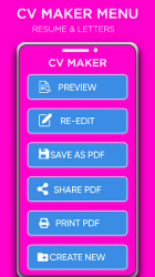 Captura 5 Aplicación CV Maker: CV Builder con nuevo formato android