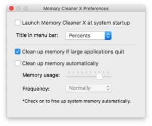 Capture 4 Memory Cleaner X mac