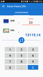 Screenshot 2 Convertidor de Francos CFA a Euros android