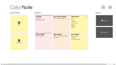 Screenshot 2 ColorNote Bloc de notas windows