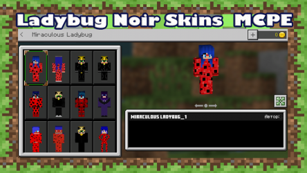 Captura de Pantalla 9 Miraculeuse Skins + Mod Lady🐞 bug Noir For MCPE android