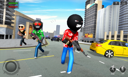 Captura 4 gangster crime city: juegos de stickman android