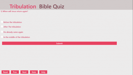 Screenshot 2 Tribulation Bible Quiz windows