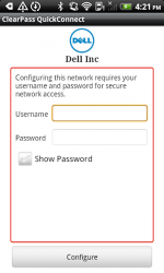 Screenshot 2 Dell ClearPass QuickConnect android