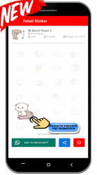 Captura 8 Animated Sticker Mochi Peach Cat For WAStickerApps android