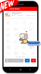 Imágen 9 Animated Sticker Mochi Peach Cat For WAStickerApps android