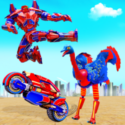 Screenshot 1 Robot avestruz volador juegos robots en bicicleta android