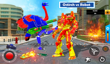 Screenshot 6 Robot avestruz volador juegos robots en bicicleta android