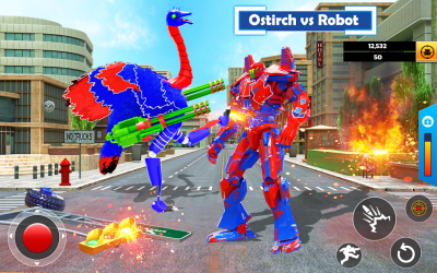Screenshot 4 Robot avestruz volador juegos robots en bicicleta android