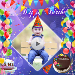 Screenshot 1 Happy Birthday Video With Slide Show Maker android