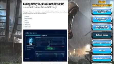 Captura de Pantalla 6 Jurassic World Evolution Game Guides windows