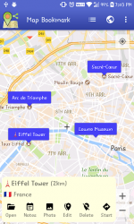 Captura de Pantalla 2 Map Bookmark / Streetview Player / GPX Viewer android